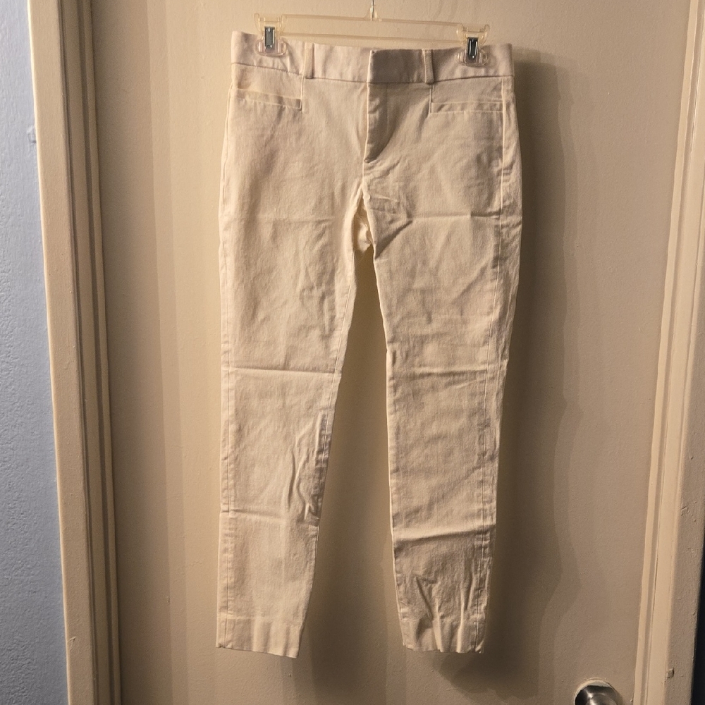 Banana Republic Sloan White Ankle Pants
